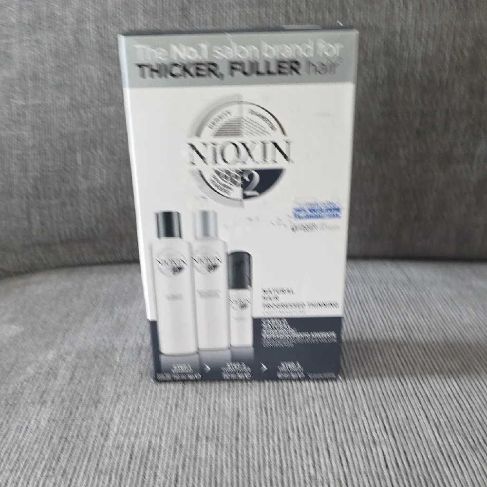 Nioxin System 2 Hair Care Kit - For Thicker, Fuller, Natural Hair, New In Box.